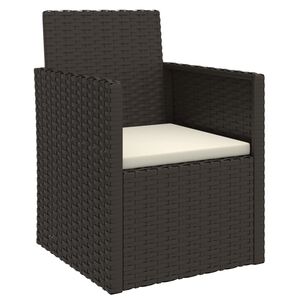 vidaXL Fauteuil de jardin avec coussin Noir R&eacute;sine tress&eacute;e