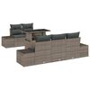 vidaXL Ensemble de Canap&eacute;s 6 pc Gris 100 x 55 x 73 cm polyrotin
