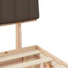 vidaXL Cadre de lit avec tête de lit rembourrée Taupe 135 x 190 cm