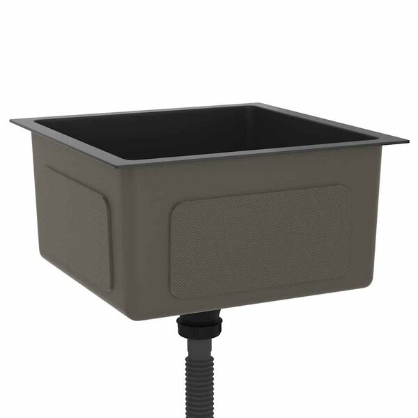 vidaXL Évier de cuisine fait main Noir Acier inoxydable