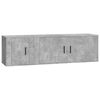 vidaXL Ensemble de meubles TV 2 pcs gris b&eacute;ton bois d'ing&eacute;nierie