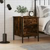 vidaXL Table de chevet ch&ecirc;ne fum&eacute; 40x42x50 cm bois d'ing&eacute;nierie