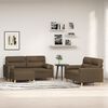 vidaXL Ensemble de canapés 3pcs coussins décoratifs et coussins Marron