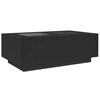 vidaXL Table basse avec LED infini noir 116x69x40 cm