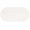 vidaXL Dessus de table blanc 110x55x2,5 cm bois de pin massif ovale