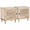 vidaXL Cabinet de chevet 2 pcs Beige 40 x 33 x 46 cm