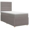 vidaXL Lit boxspring avec matelas Taupe 90 x 200 cm Tissu