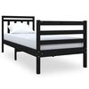vidaXL Cadre de lit sans matelas noir bois massif
