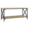 vidaXL Table basse Ch&ecirc;ne sonoma 100x45x45 cm Bois d'ing&eacute;nierie et fer