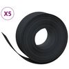 vidaXL Bordures de jardin 5 pcs noir 10 m 20 cm polyéthylène