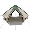 vidaXL Tente tipi avec toit avec &eacute;vent Vert et gris 490 x 410 x 210 cm