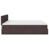 VidaXL Cadre de lit ottoman avec matelas marron fonc&eacute; 180x200 cm tissu