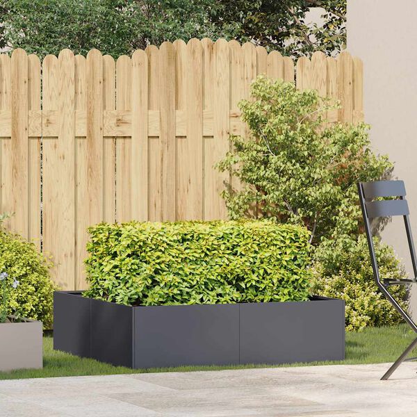 vidaXL Jardini&egrave;re anthracite 100x100x30 cm acier