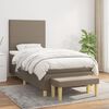 vidaXL Sommier &agrave; lattes de lit avec matelas Taupe 100x200 cm Tissu