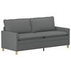 vidaXL Canap&eacute; Gris fonc&eacute; Tissu
