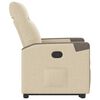 vidaXL Fauteuil inclinable Cr&egrave;me Tissu