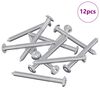vidaXL Vis pour meubles 12 pi&egrave;ces Argent&eacute; M6 x 60 mm Acier