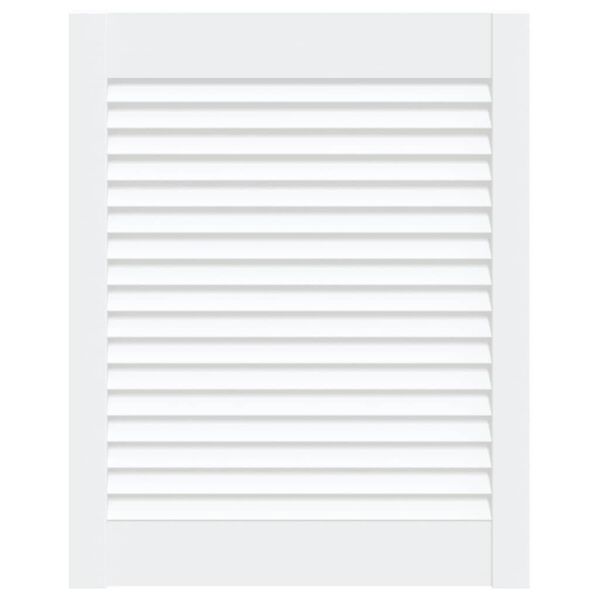vidaXL Porte &agrave; persiennes Bois de pin massif Blanc 61,5x49,4 cm