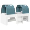 vidaXL Lit avec Tunnel 4 pcs Blanc et bleu clair Bois d'ing&eacute;nierie