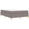 vidaXL Cadre de lit avec matelas Taupe 140 x 190 cm tissu