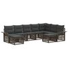 vidaXL Ensemble de canap&eacute; de jardin 9 pcs Gris et Gris fonc&eacute; polyrotin