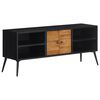 vidaXL Meuble TV 112x31x45 cm teck massif r&eacute;cup&eacute;r&eacute;