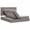 vidaXL Lit de Rangement avec t&ecirc;te de lit Taupe 200 x 200 cm Tissu