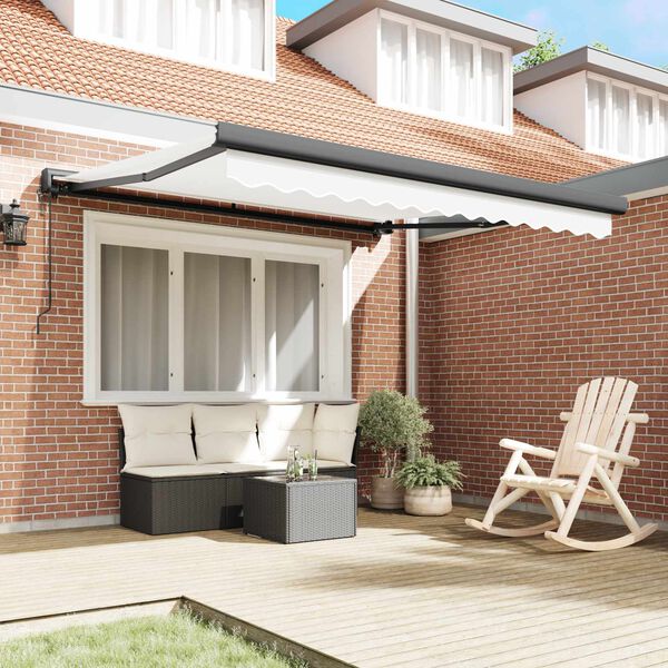 vidaXL Auvent Blanc 350 x 250 x 165 cm Polyester et Aluminium