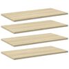 vidaXL Panneau de biblioth&egrave;que 4pcs Ch&ecirc;ne sonoma 60x30x1,5cm Agglom&eacute;r&eacute;