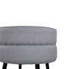 Venture Home Pouf Pot 40x40x40 cm Velours c&ocirc;tel&eacute; Noir et gris