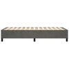 vidaXL Cadre de lit &agrave; ressorts gris fonc&eacute; 90x200 cm velours