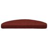 vidaXL Tapis d'escalier autocollants 10 pièces 65 x 21 x 4 cm Bordeaux Rouge Demi-rond Grand
