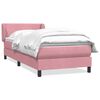 vidaXL Sommier &agrave; lattes de lit avec matelas rose 100x220 cm velours
