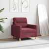 vidaXL Fauteuil Rouge bordeaux 60 cm Tissu