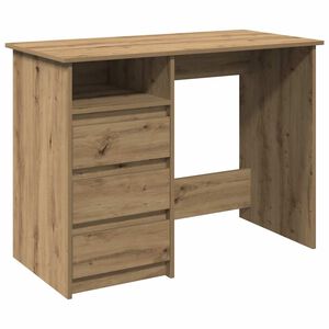 vidaXL Bureau ch&ecirc;ne artisanal 102x50x75 cm bois d'ing&eacute;nierie