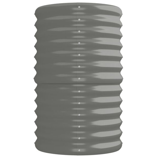 vidaXL Lit surélevé de jardin Acier galvanisé 224x40x68 cm gris