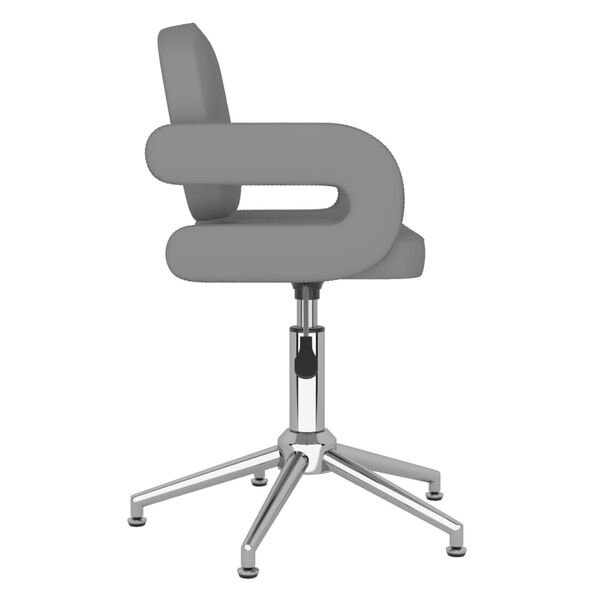 vidaXL Chaises pivotantes &agrave; manger lot de 2 gris similicuir