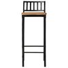 vidaXL Ensemble de bar 5 pcs bois de manguier brut massif et m&eacute;tal