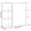 vidaXL Armoire à miroir de bain Chêne sonoma 80x20,5x64 cm Aggloméré