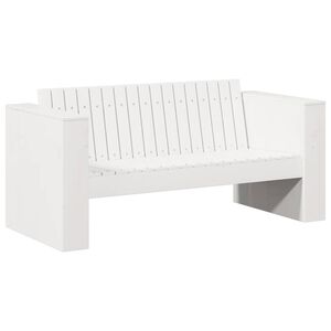 vidaXL Canapé de jardin Blanc 134 x 60 x 62 cm Pin massif