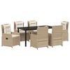 vidaXL Ensemble de salle &agrave; manger pour jardin 7 pc Beige et Gris clair