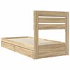 vidaXL Lit de Rangement Ch&ecirc;ne Sonoma 90 x 190 cm Bois d'ing&eacute;nierie
