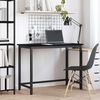 vidaXL table Ch&ecirc;ne noir 80 x 50 x 76,5 cm Bois d'ing&eacute;nierie et acier