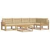 vidaXL Ensemble de canap&eacute;s d'ext&eacute;rieur 6 pc Blanc et Beige Polyester
