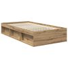 vidaXL Cadre de lit Ch&ecirc;ne artisan 100 x 200 cm Bois de pin massif