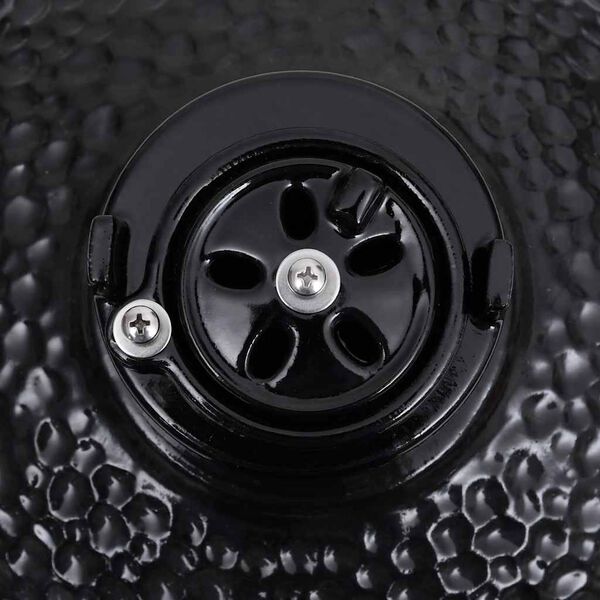 Barbecue Kamado In Ceramica 2 In 1 - 56 Cm Nero, Per Grigliate E Affumicatura, Con Termometro - Foto 3