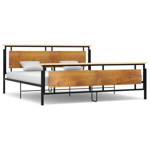 vidaXL Cadre de lit sans matelas m&eacute;tal 200x200 cm