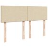 vidaXL Sommier &agrave; lattes de lit avec matelas Cr&egrave;me 140x200 cm Tissu