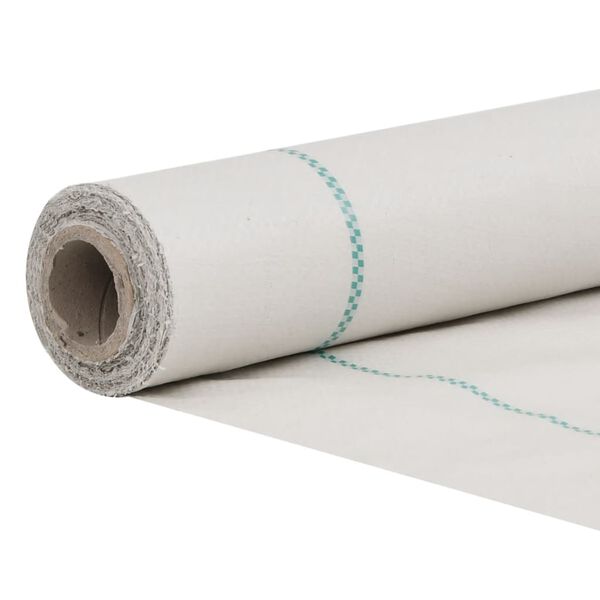vidaXL Membrane anti-mauvaises herbes blanc 1,5x25 m PP
