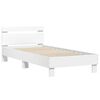 vidaXL Cadre de lit sans matelas avec t&ecirc;te de lit blanc 90x190 cm